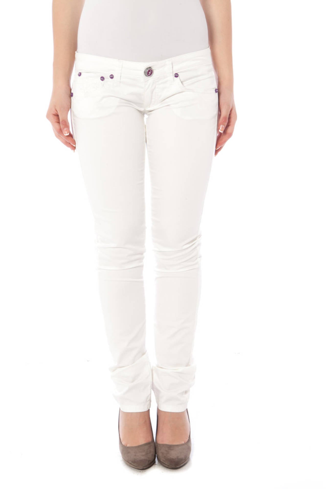 CLINK WHITE WOMAN TROUSERS-0