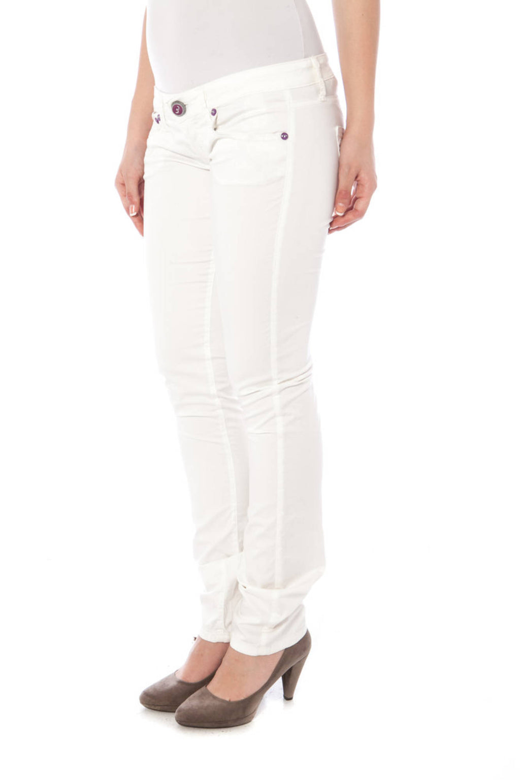 CLINK WHITE WOMAN TROUSERS-1