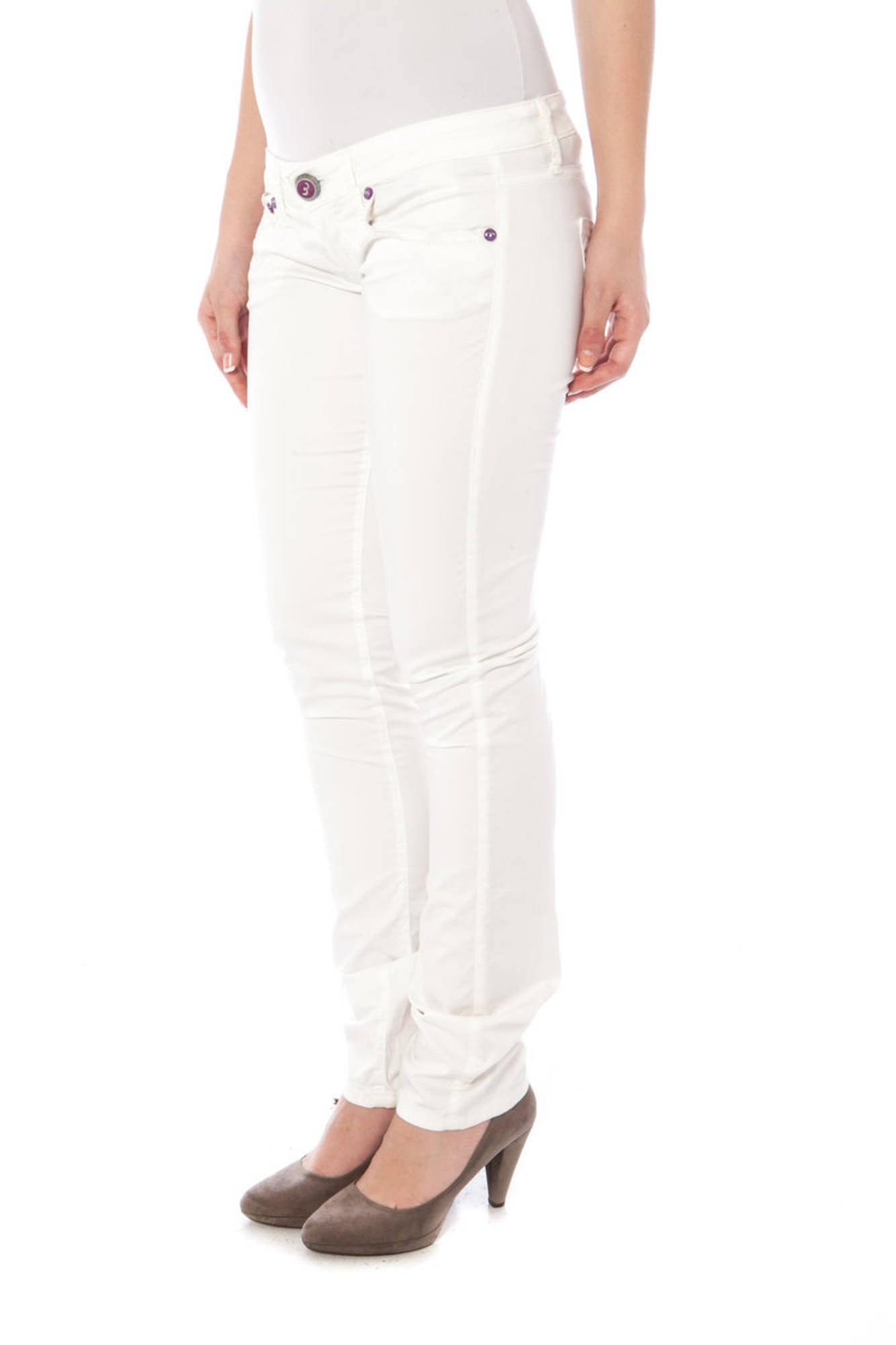 CLINK WHITE WOMAN TROUSERS-1