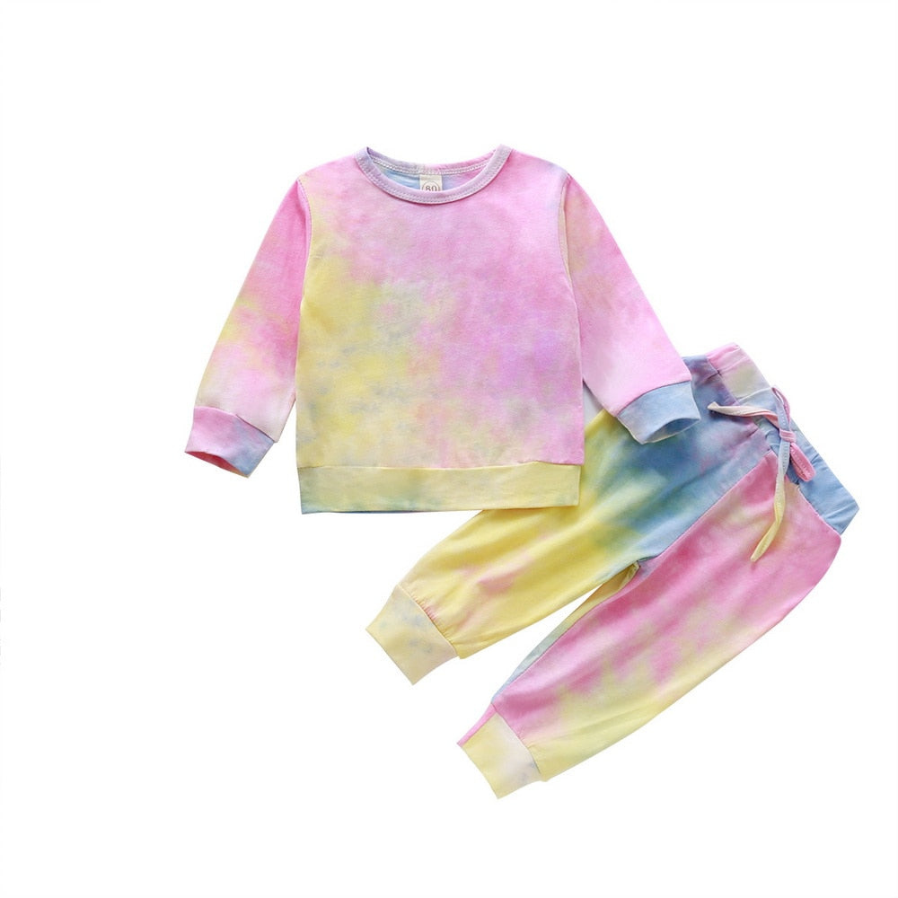 Long Sleeve Baby Girls Tie Dye