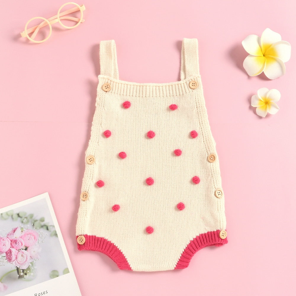 Baby Girls Knitted Overalls
