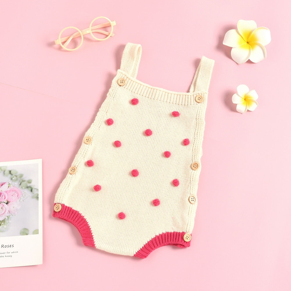 Baby Girls Knitted Overalls