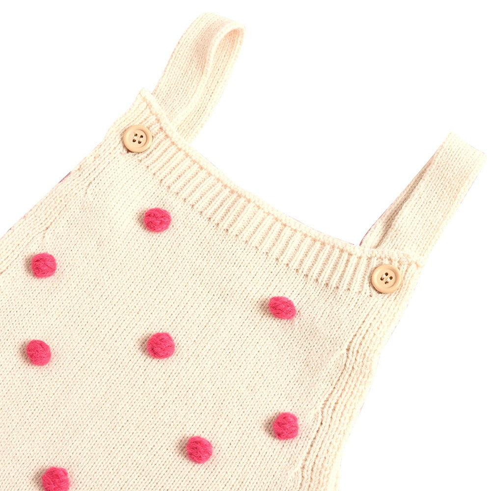 Baby Girls Knitted Overalls