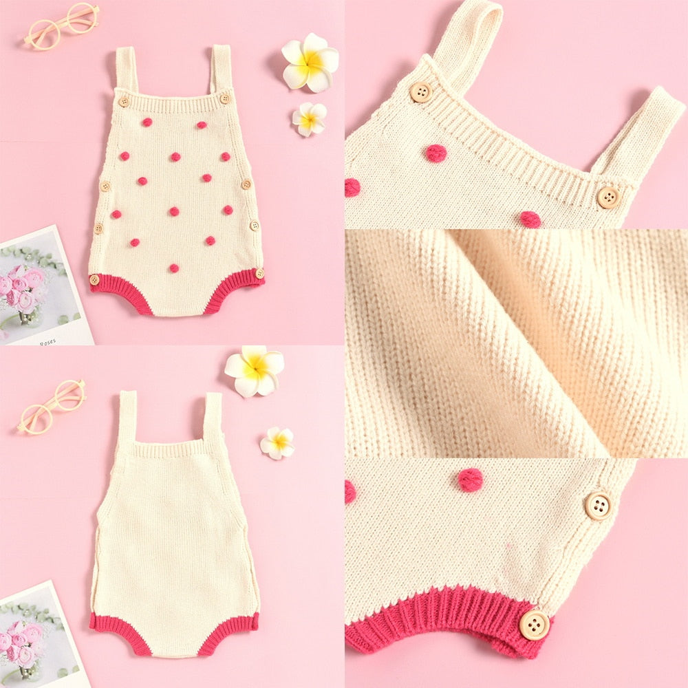 Baby Girls Knitted Overalls