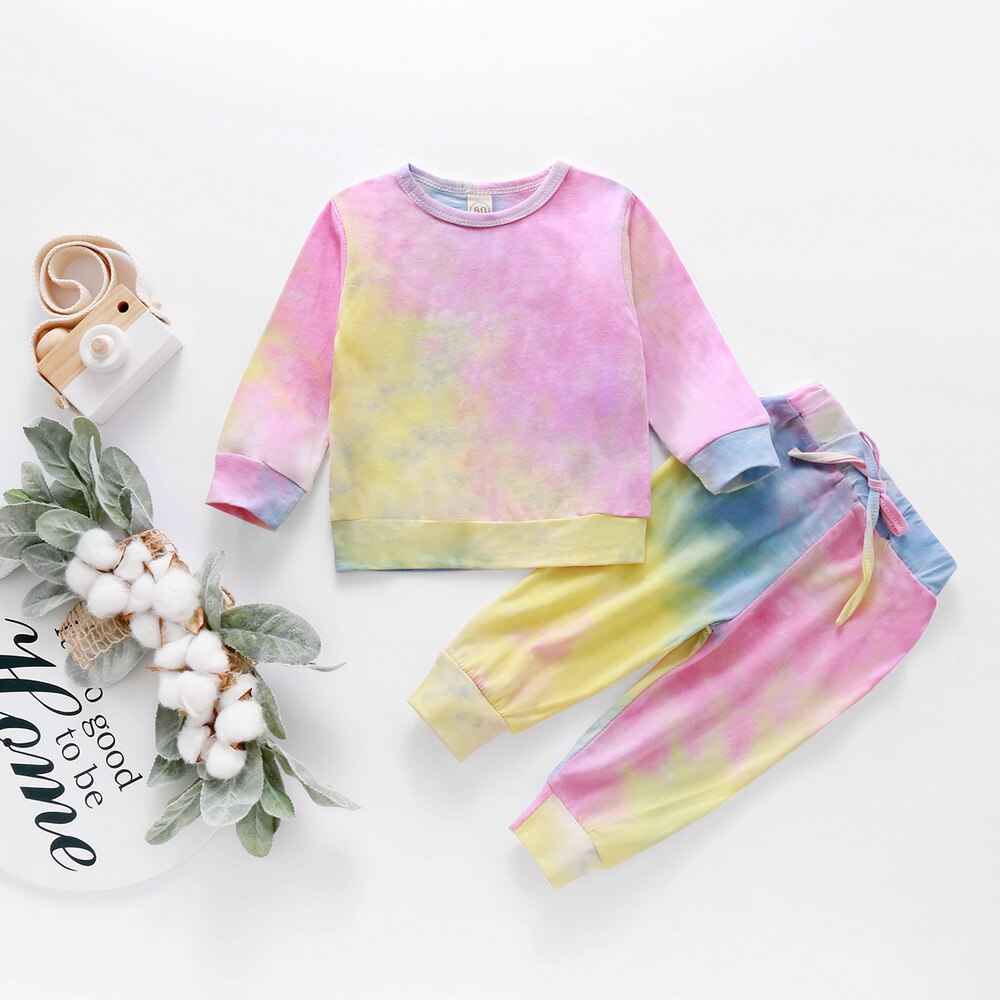 Long Sleeve Baby Girls Tie Dye